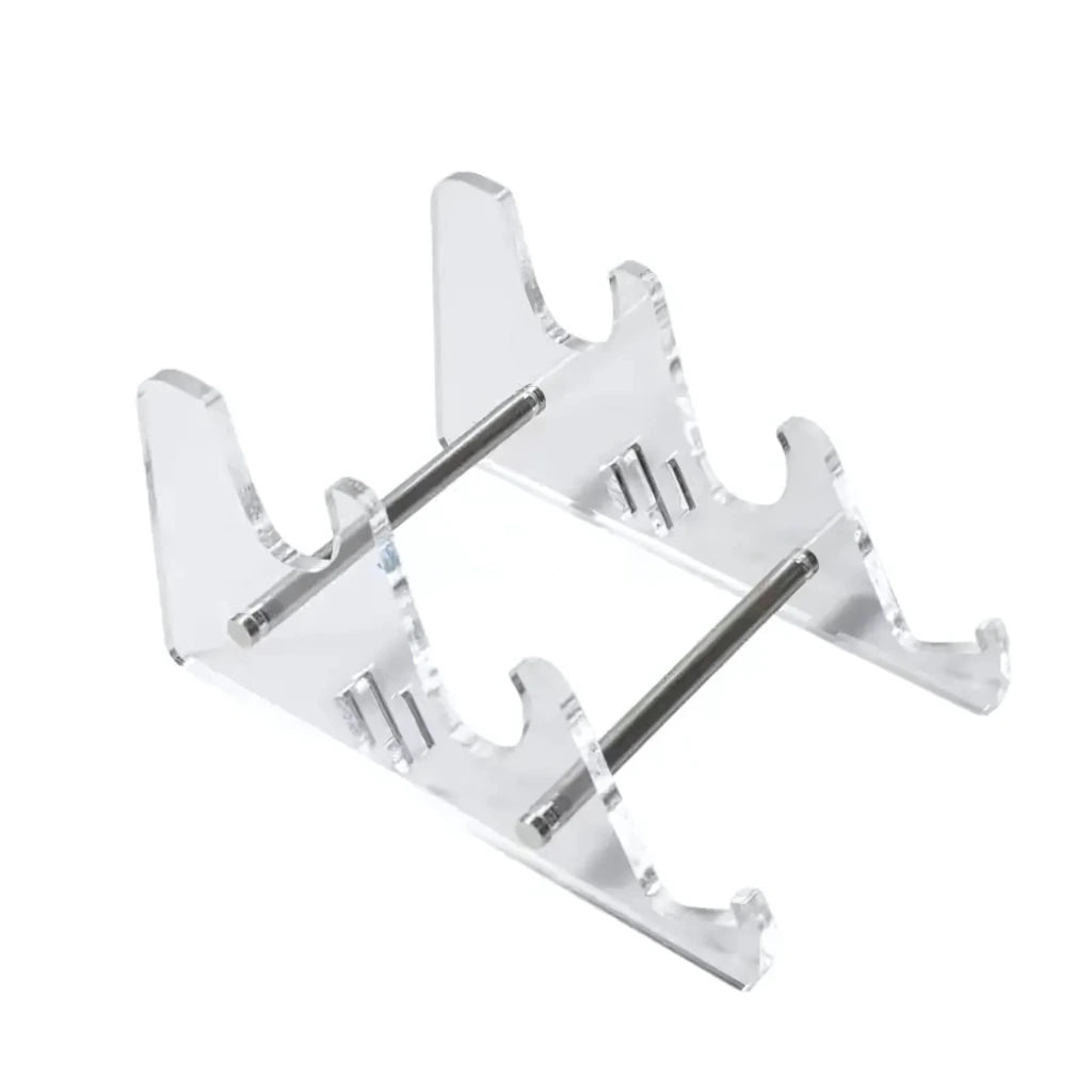 Acrylic mechanical keyboard holder 3 layered in a white background
