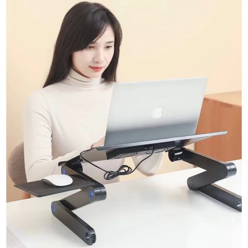 Folding Computer Desk with Double Fan