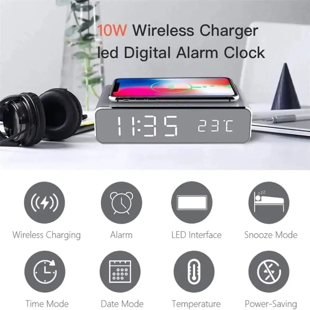 Wireless Charging Alarm Clock
