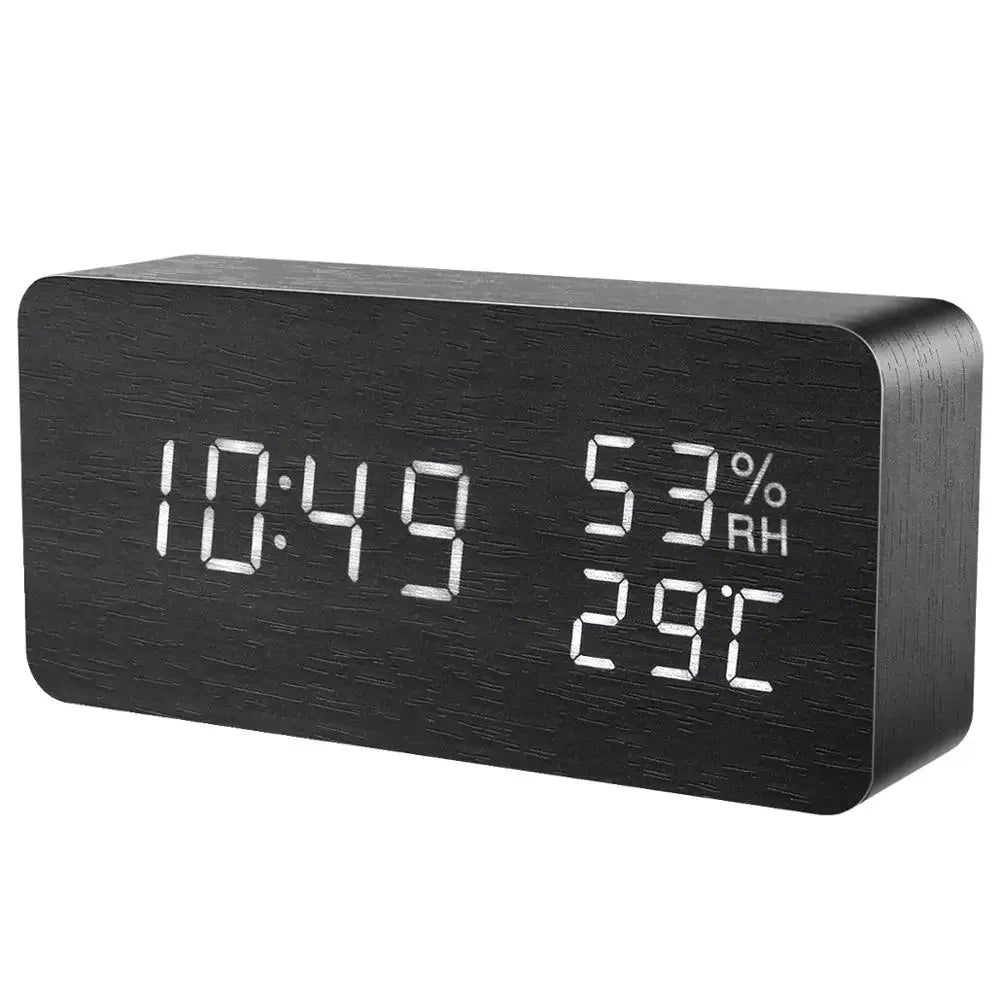 Wooden Digital Alarm Clock