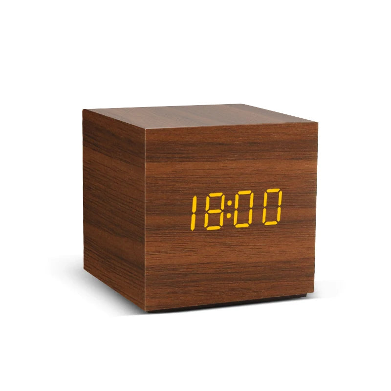Wooden Digital Alarm Clock