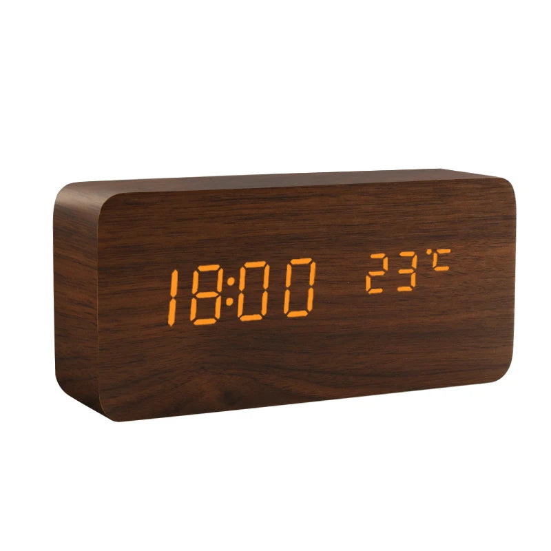 Wooden Digital Alarm Clock