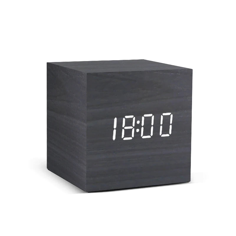 Wooden Digital Alarm Clock