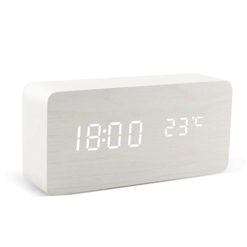 Wooden Digital Alarm Clock